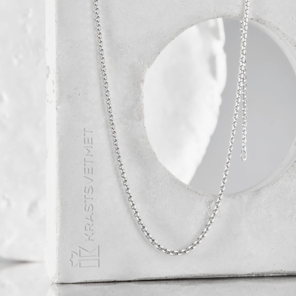 Цепь из белого золота 585, плетение «Якорь»